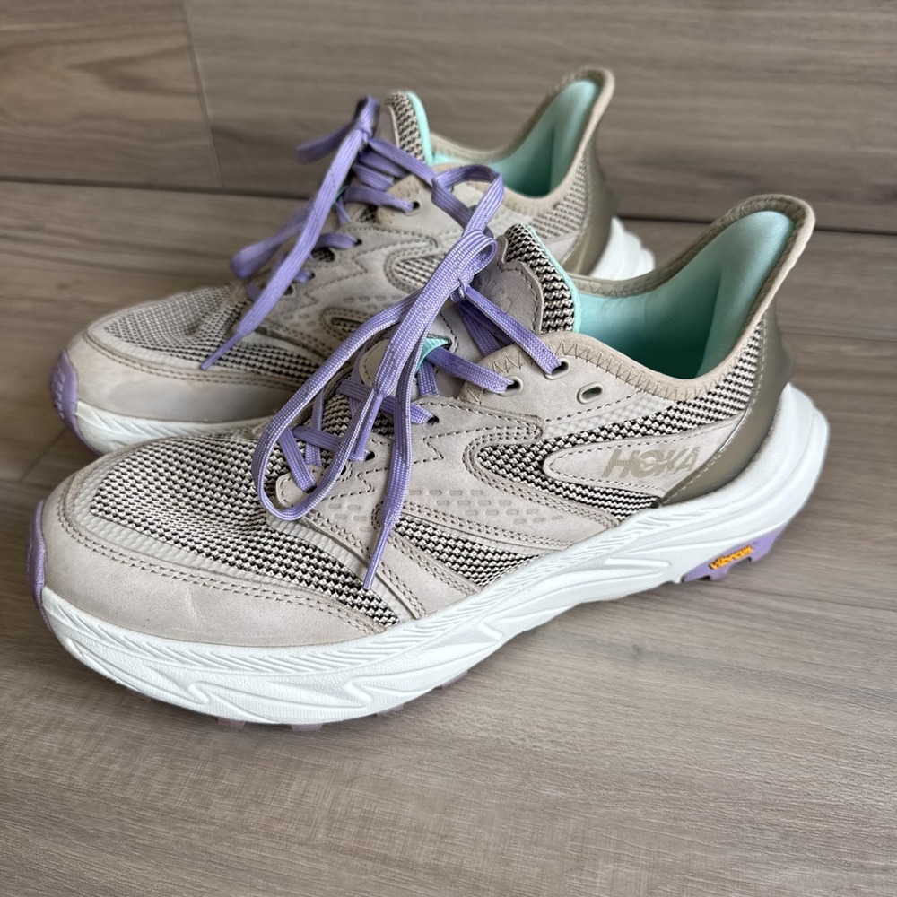Hoka Anacapa 2 Freedom Women's Size 8.5 Gray Purple Gore-Tex Hiking Shoes